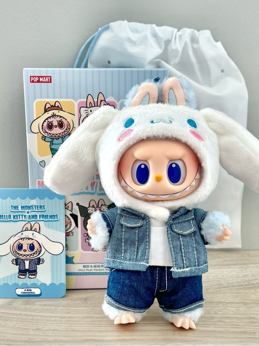 Pop Mart The Monsters x Hello Kitty and Friends Vinyl Plush Pendant- Cinnamoroll